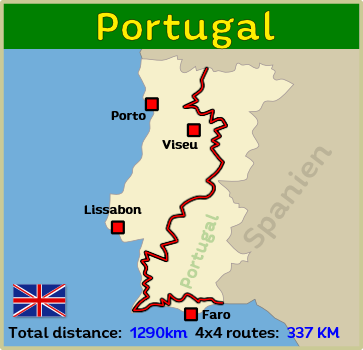 4x4 Europe Map Portugal