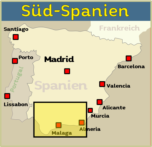 4x4 Europa Karte Spanien