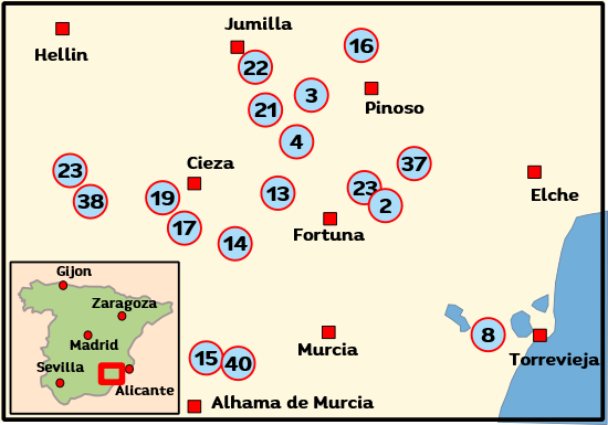 Offroad Enduro Alicante Landkarte