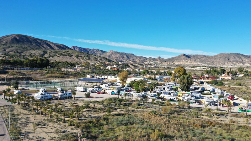 Camping La Fuente in Fortuna bei Murcia und die umliegende Landschaft