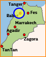 Carte de l’itinéraire moto MM2 lors du deuxième jour de voyage au Maroc