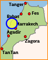 Carte de l’itinéraire moto MM3 lors du troisième jour de voyage au Maroc
