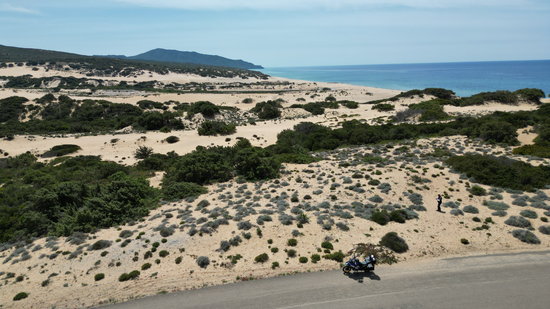 Mit dem Motorrad durch Sardinien zum Dünen Naturschutzgebiet Costa Verde