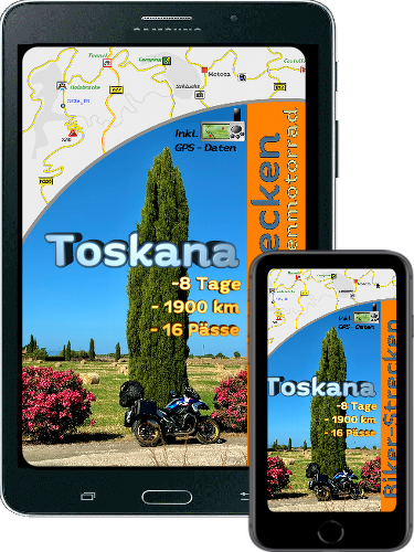 Motorrad Reiseführer Toskana als Ebook mit GPS Daten