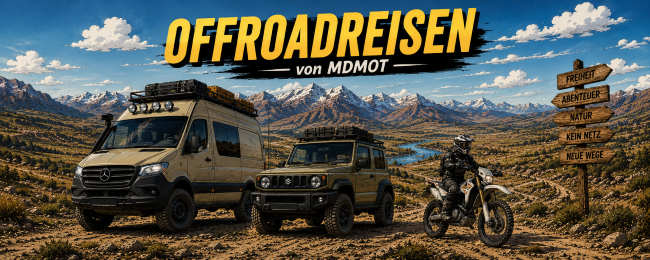 Offroadreise portal von MDMOT mit 4x4 Bus - Camper - Geländewagen - Enduro