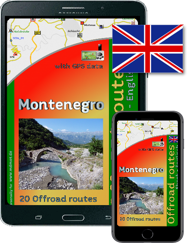 Ebook about 20 off-road routes in Montenegro for Enduro or 4x4 Jeep, SUV or off-road vehicle