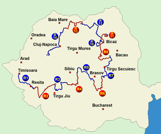 Rumaenien Touren Landkarte