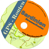 GPS Daten CD Sardinien Motorrad