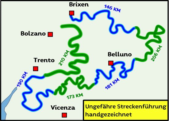 Adventure Tour Italien Nord Karte