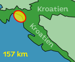 Übersichtskarte Etappe 1 Adventure Tour Kroatien