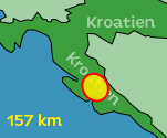Übersichtskarte Etappe 4 Adventure Tour Kroatien