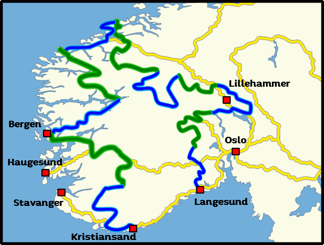 Adventure Tour Norwegen Karte
