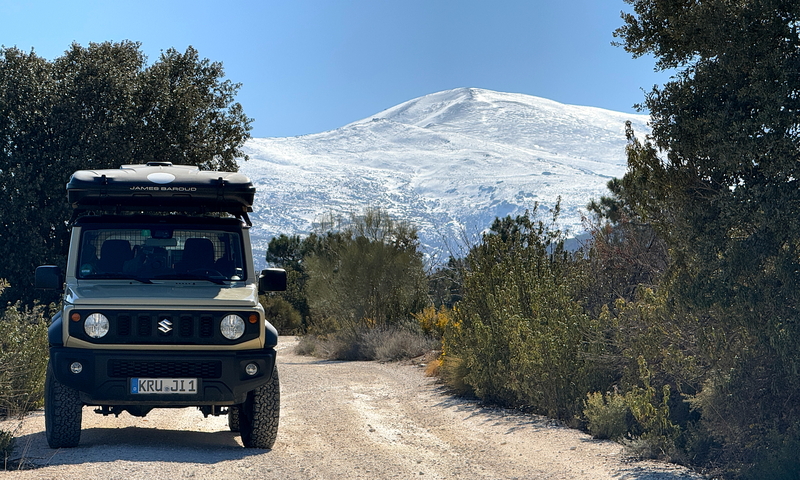 In Andalusien geht es durch die Sierra de Huetor (Südspabien), eine klasse Offroadstrecke entlang der Sierra Nevada