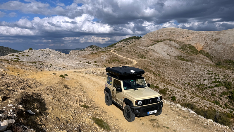 Eine Panoramapiste im Norden von Andalusien geht durch einen Nationalpark , fahrbar auch für 4x4 Wrangler, Mercedes G, Suzuki Jimny oder Grenadier