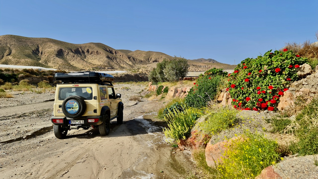 Tracks von der Offroadstrecke durch die Tabernas Wüste 
