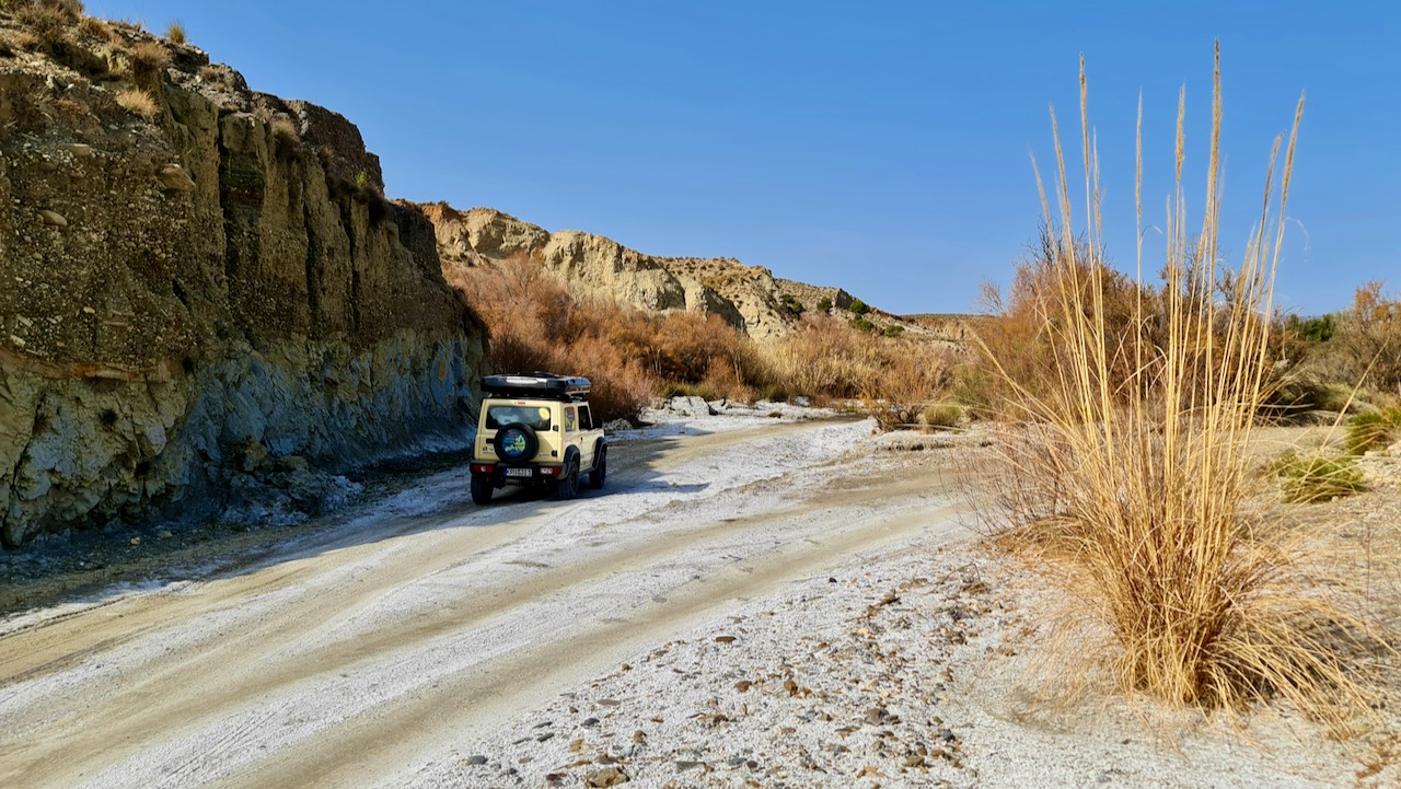 Tracks von der Offroadstrecke durch die Tabernas Wüste 