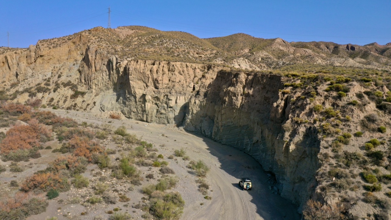 Tracks von der Offroadstrecke durch die Tabernas Wüste 