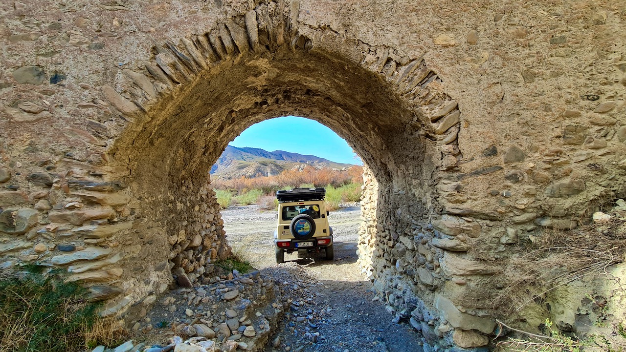 Tracks von der Offroadstrecke durch die Tabernas Wüste 