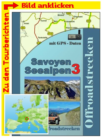 Tourenbuch Seealpen Savoyen frankreich zum Offroadfahren für 4x4