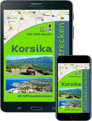 Ebook Reiseführer für 4x4 Offroad Korsika für Hemd oder Tablet