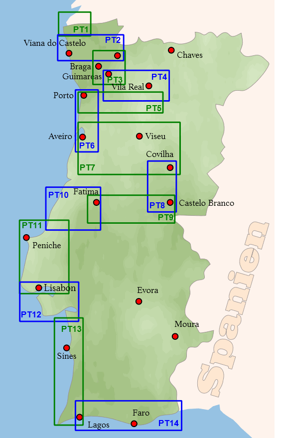Portugal Touren Karte Wohnmobil